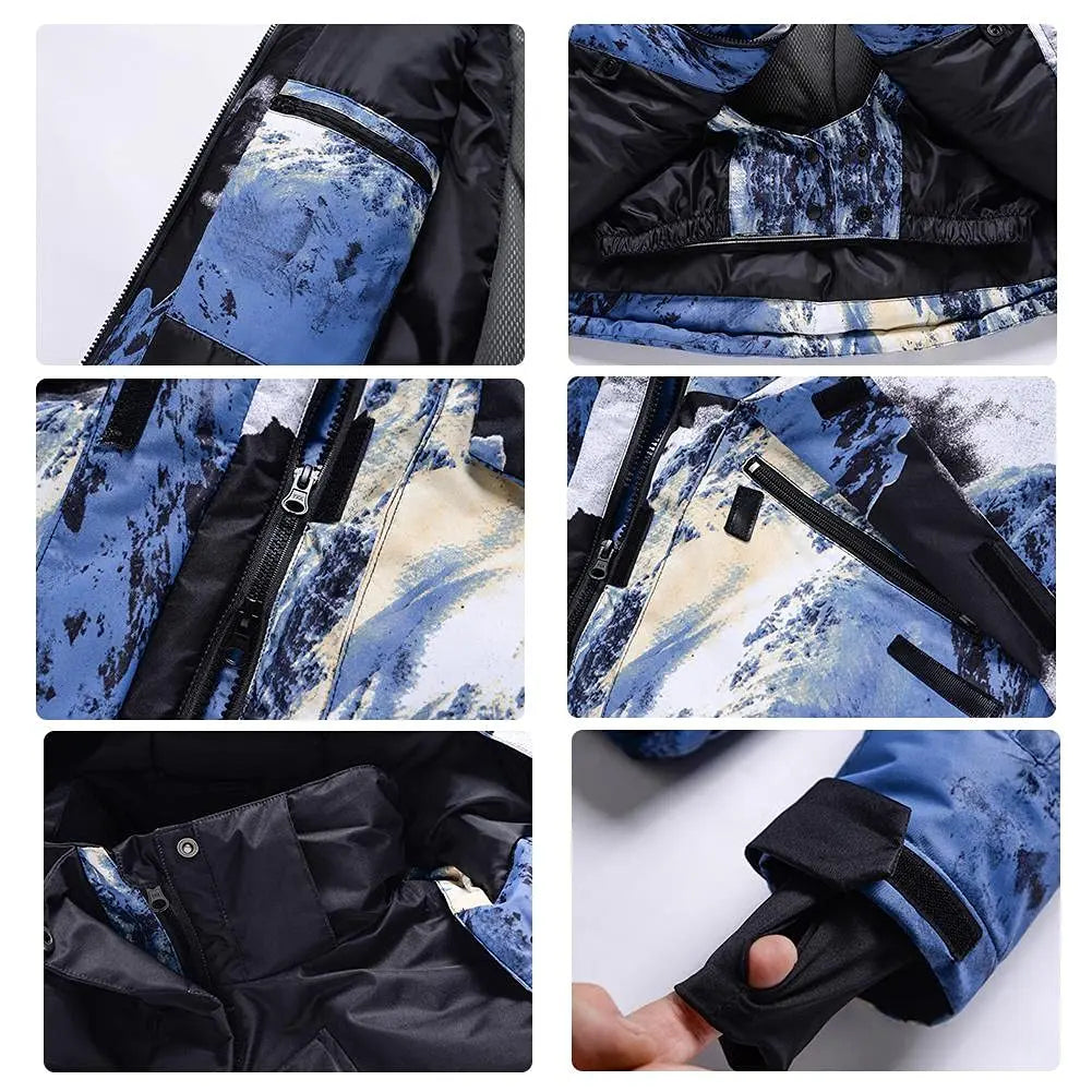 Hotian Men Insulated Snow Skiing Snowboarding Set
