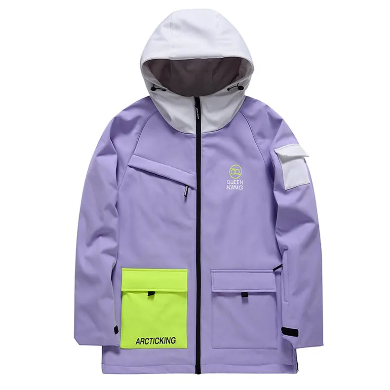 Unisex Mountain Adventure Snow Jacket Side Zipper Design Snow Coat