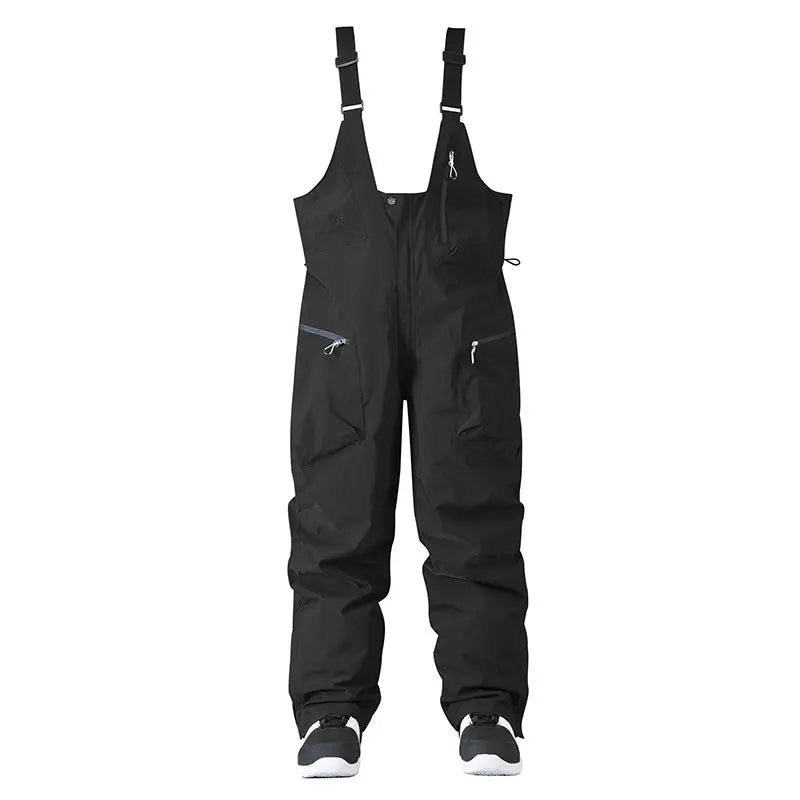 Loose Fit Ski Snow Bibs for Adult Warm One-piece Snow Overalls