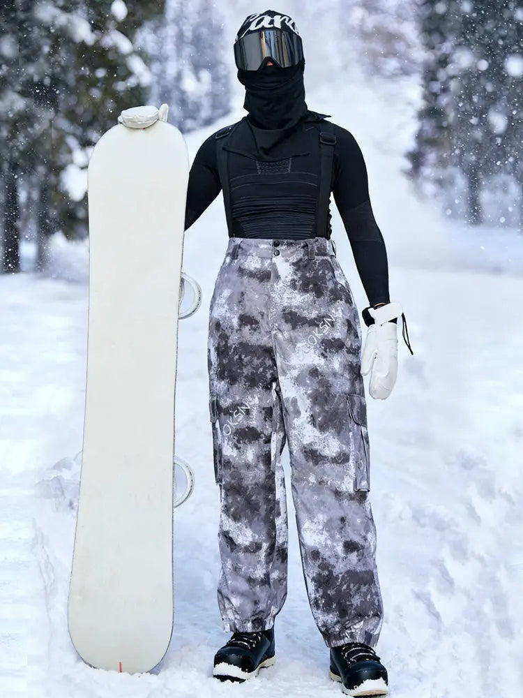 Men Printed Ski Suits Set Unique Insulated Ski Outwear