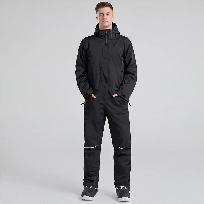 Men's One Piece Ski Suits With Adjustable Belt