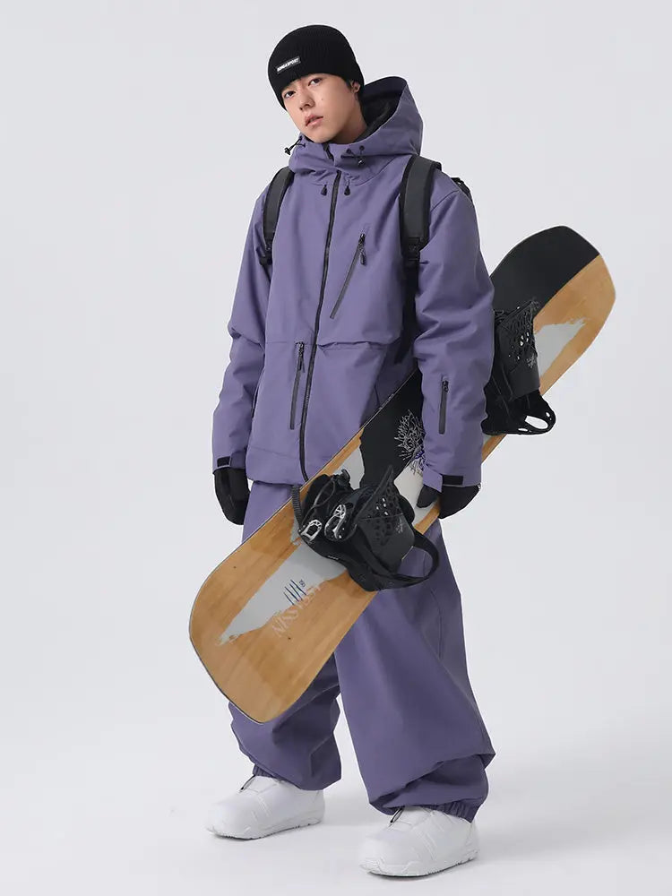Men's Classical Baggy Snowsuits Insulated Ski Jacket & Pants Set