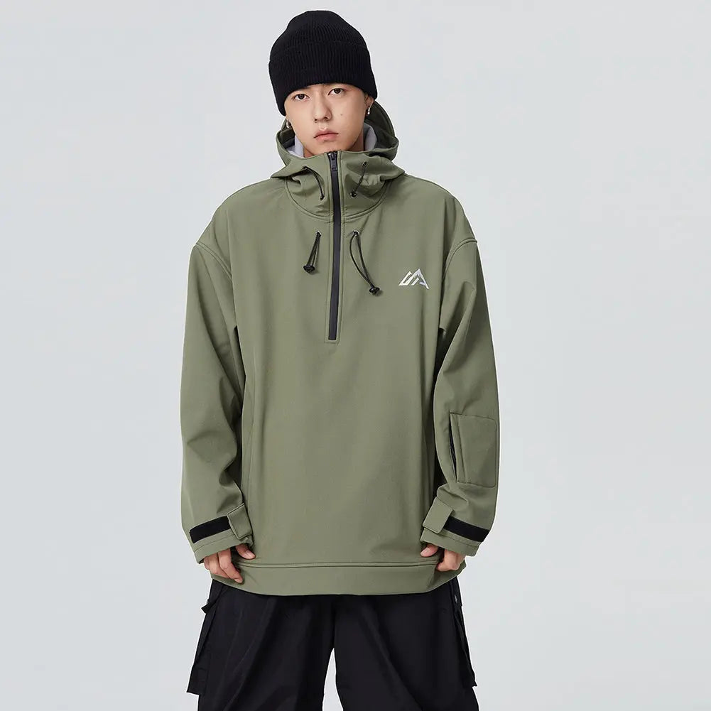 Men's Snowboard Anorak Jacket Outdoor Winter Hoodie