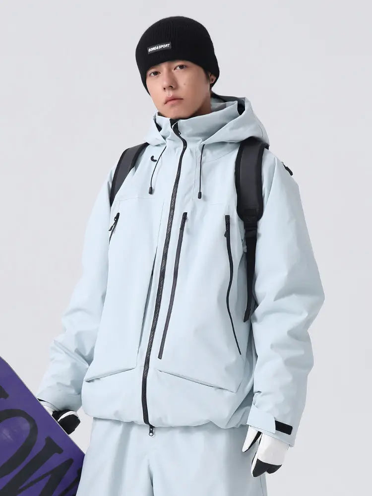 Men's Sporty Snowboarding Jacket All-Conditions Baggy Snow Jacket