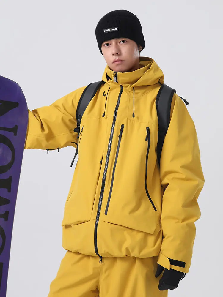 Men's Sporty Snowboarding Jacket All-Conditions Baggy Snow Jacket