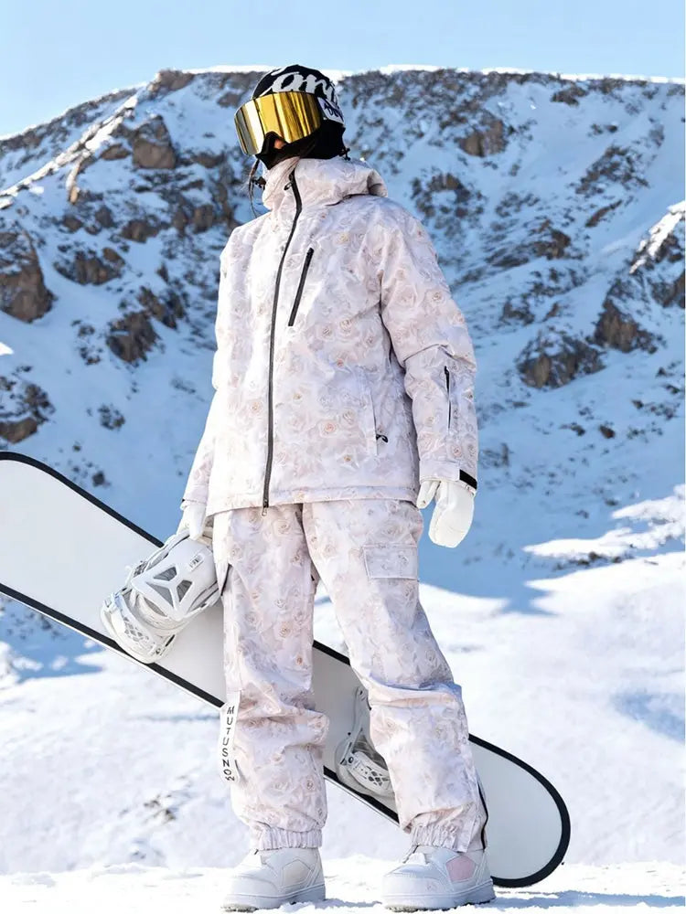 Unique Windproof Ski Suit Set for Winter Printed Sports Wear