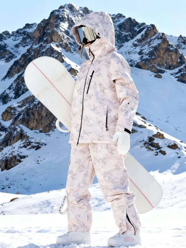 Unique Windproof Ski Suit Set for Winter Printed Sports Wear