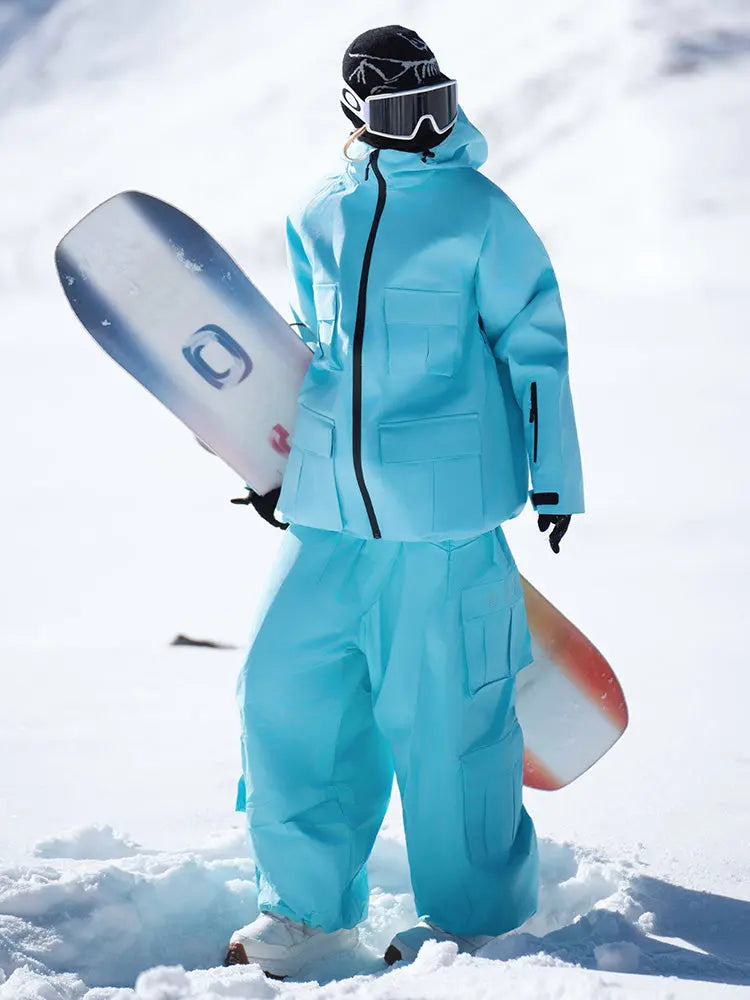 Unisex Brightly Colored 2 Pieces Snowsuits Adventure Ski Wear