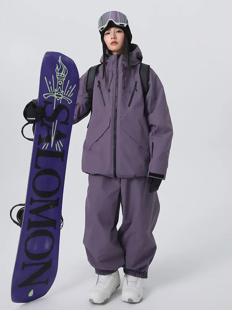 Unisex Cargo Ski Suits Women's Unique Baggy Snow Clothing
