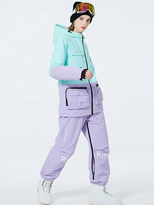 Unisex Insulated Cargo Jacket & Jogger Pants Ski Set 
