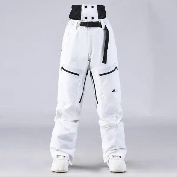 Unisex Snow Pants High Waist Windproof Winter Trousers