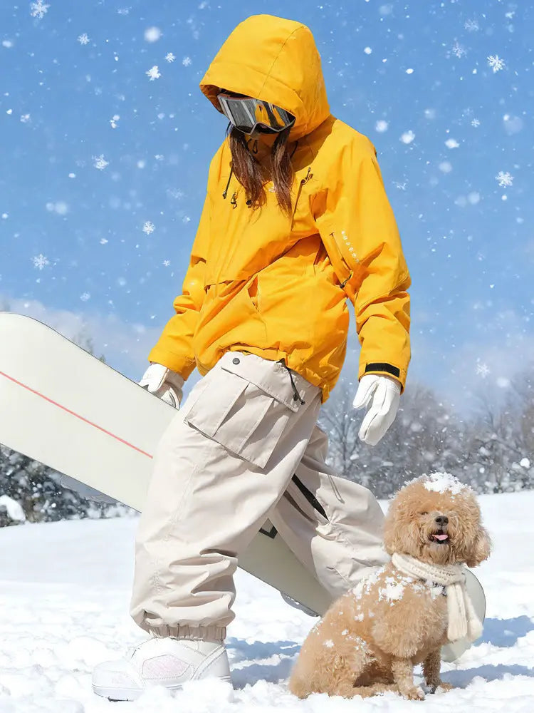Women Cargo Snow Suits Baggy Snow Jacket & Pants