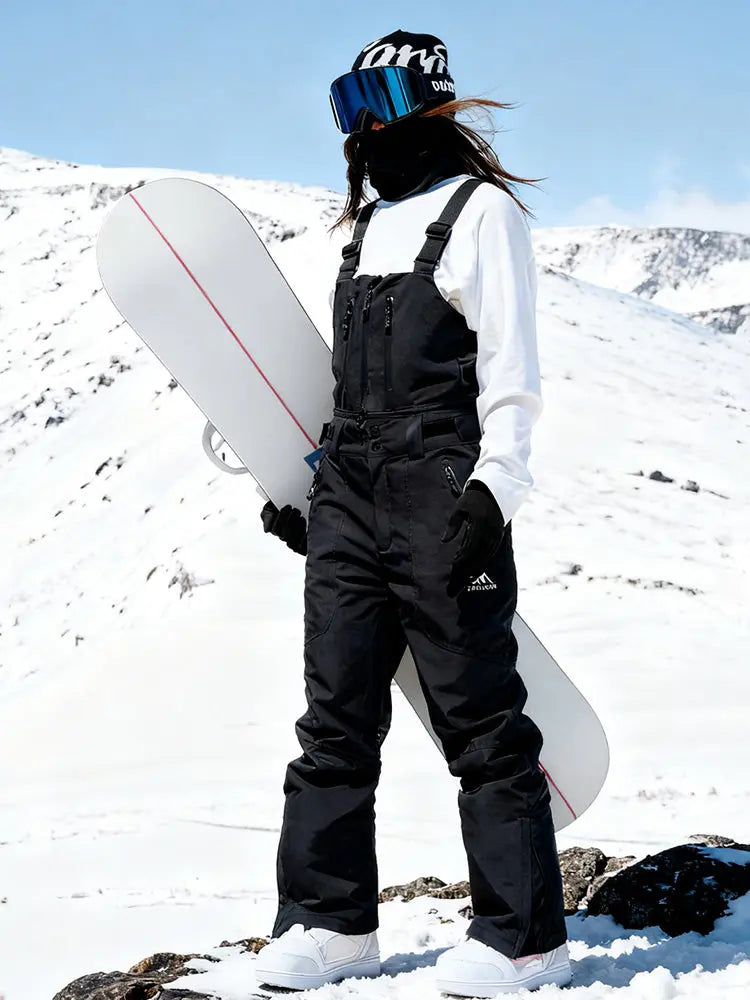 Women Detachable Insulated Snow Bib Pants Ski Overalls