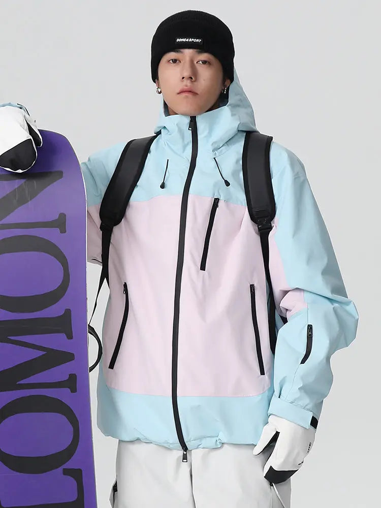 Women Men Retro Baggy Snow Jacket Insulated 3L Ski Coat