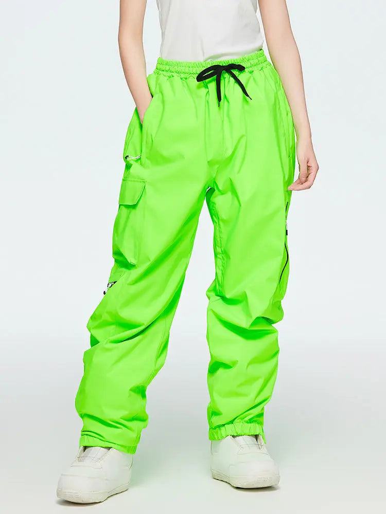 Women's Elastic Waist Cargo Snow Pants