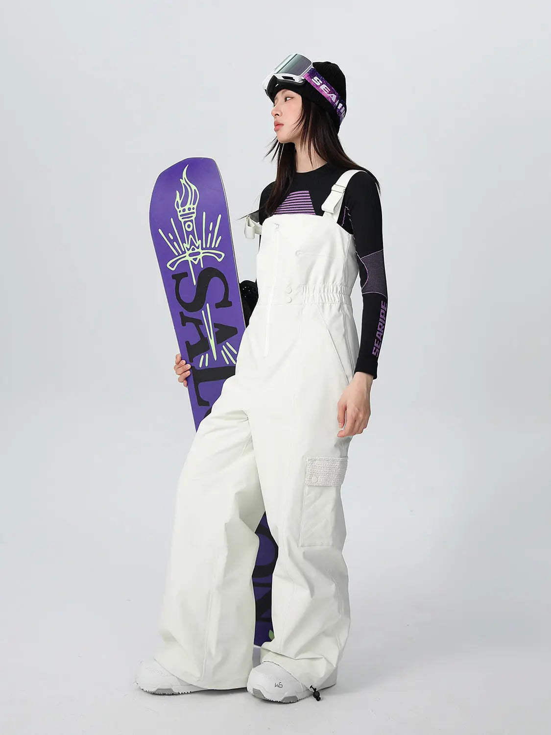 Women's High-Rise Alpine Flow Relaxed Snowsuit Overall Pants Set