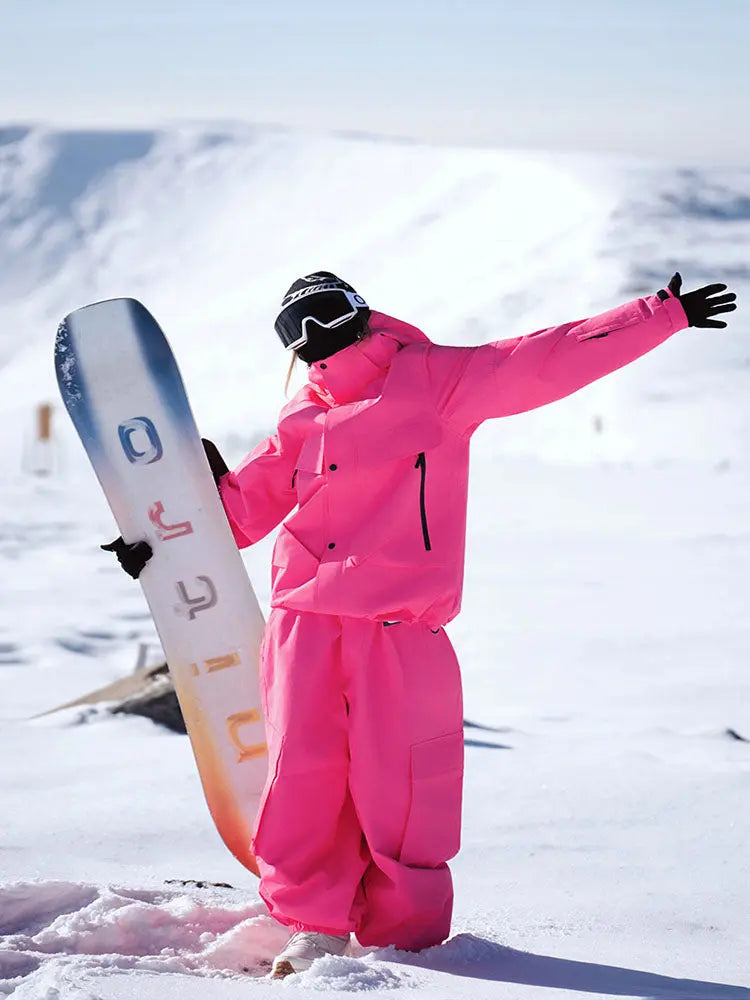 Women's Insulated Snowsuits Set Cargo Outfits Top Level