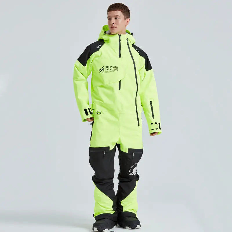 Outdoor Hooded Ski Jumpsuits Coveralls One Piece Ski Suits