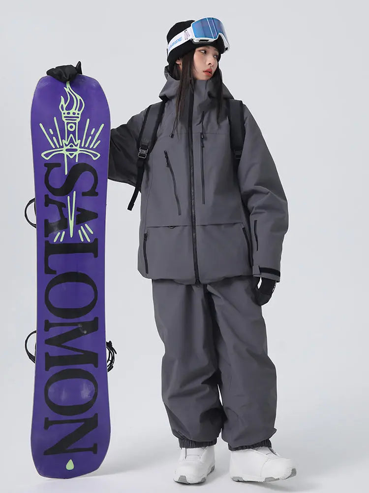 Women's Pro 3L Freeride Snowboard Snow Suits Baggy Snow Outwear