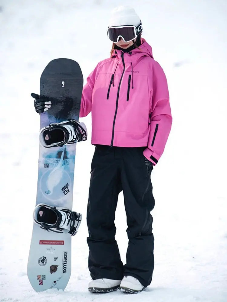 Women's Short Ski Suit Set — Waterproof Insulated Jacket & Pants