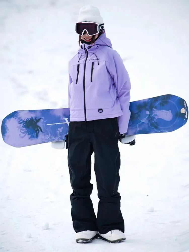 Women's Short Ski Suit Set — Waterproof Insulated Jacket & Pants