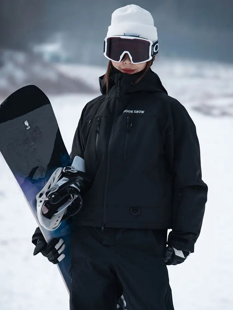 Women's Short Ski Suit Set — Waterproof Insulated Jacket & Pants