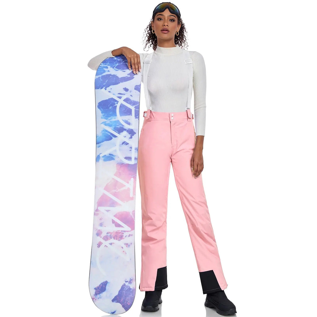 HOTIAN Women's Ski Pants Insulated Winter Snowboard Pants Bibs