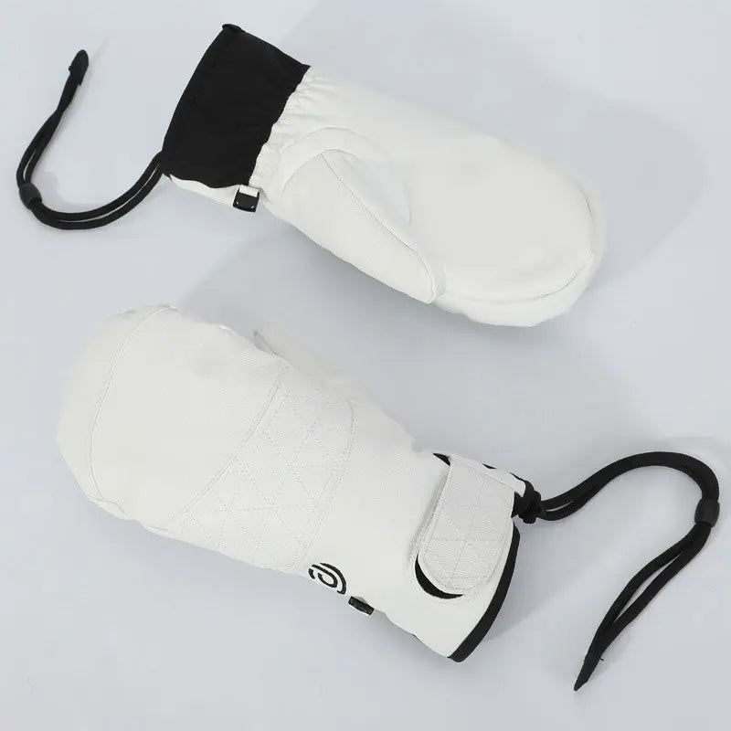 Women's Extreme Weather Thermal Leather Snow Mittens