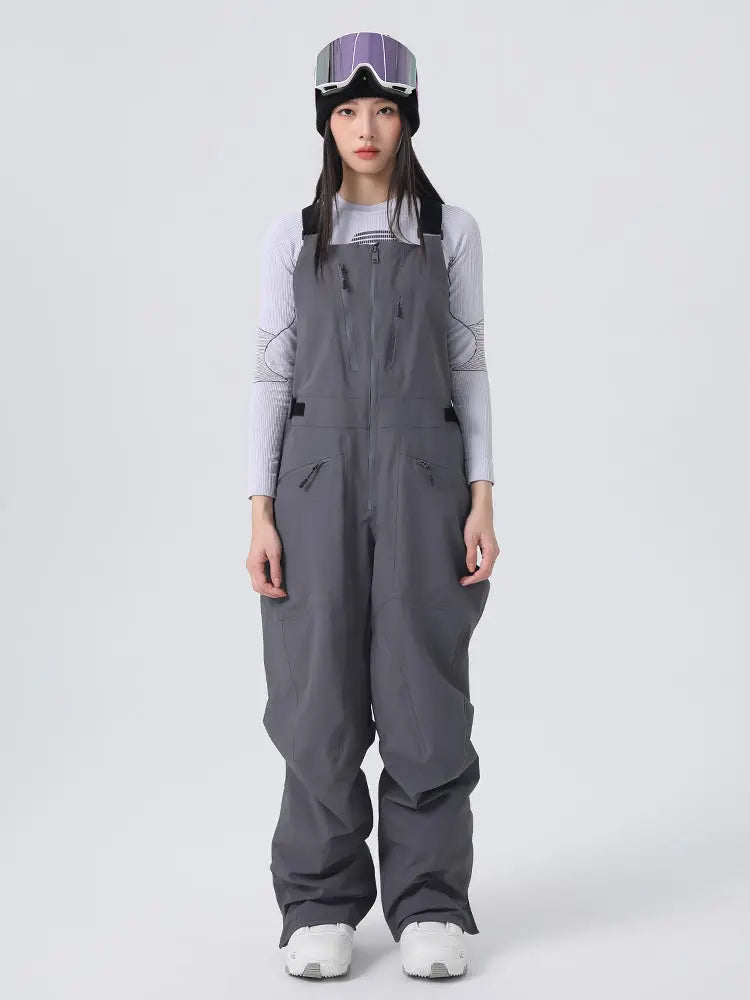 Women's Winter Windproof Ski Pants Professional Snow Bibs Overalls