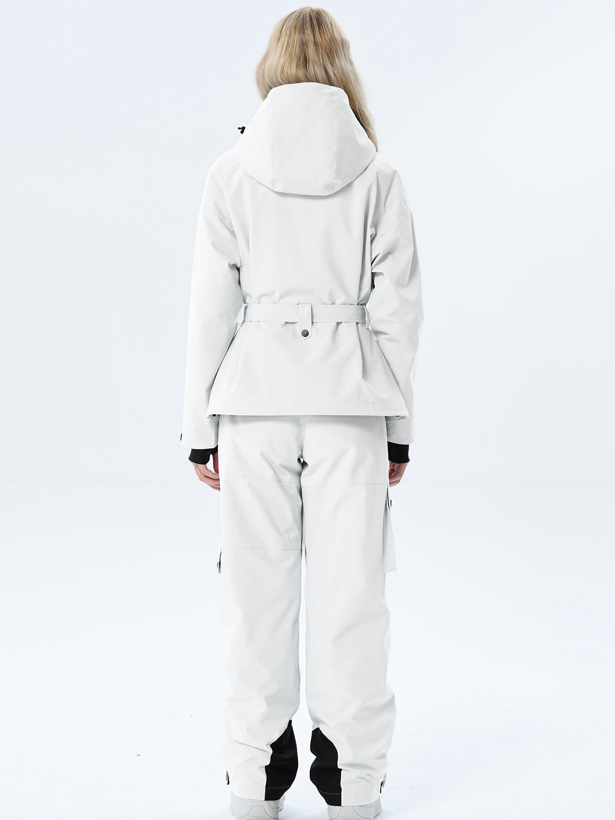 Women's Coordinated Belted Snow Jacket and Pants