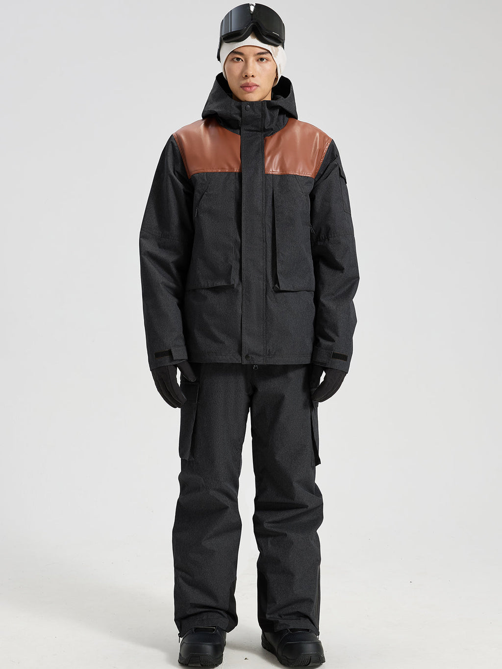 Men's Detachable-Suspender Ski Jacket and Bib Combo