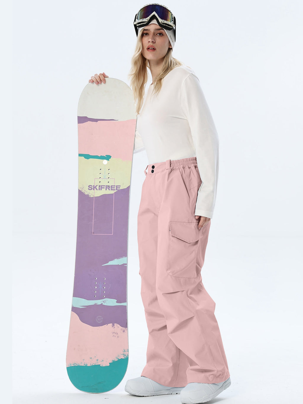 Women's Wide-Leg Cargo Snowboarding Trousers