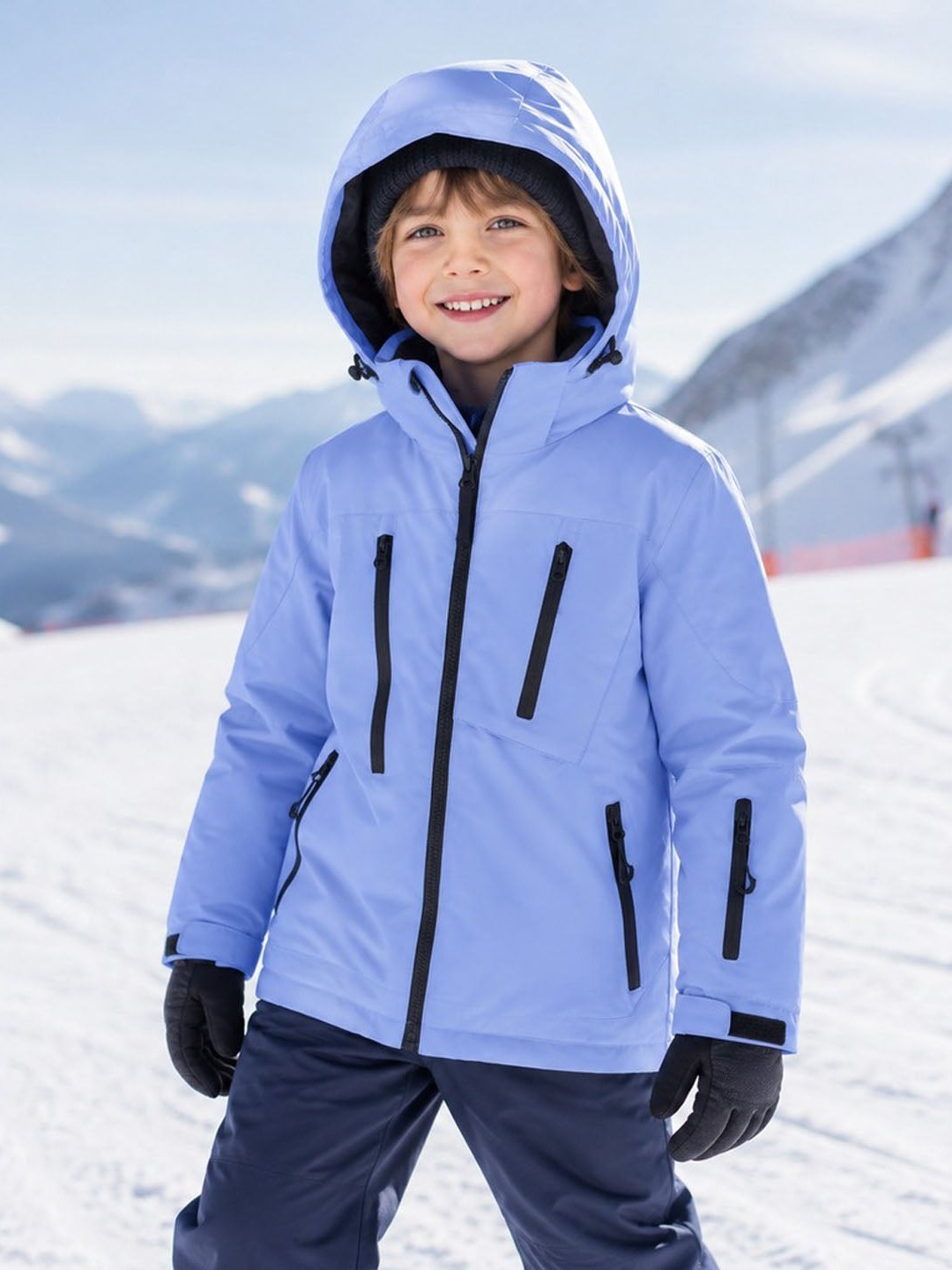 Kids' Warm-Lined Hooded Snow Jacket